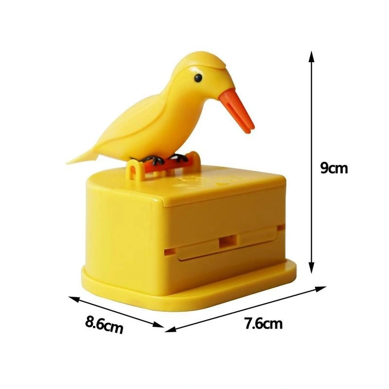 Small Bird Toothpick Container Automatic Dispenser Toothpick Holder Storage Box Bamboo Toothpicks